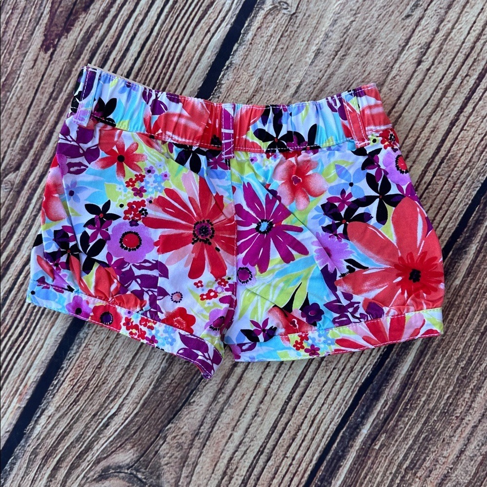 Gymboree&Crazy8 Colorful Floral and Leaf Shorts 2T 3T - Picture 3 of 7